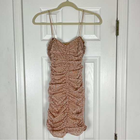 Oh Polly Pink Leopard Mini Dress - Picture 7 of 7